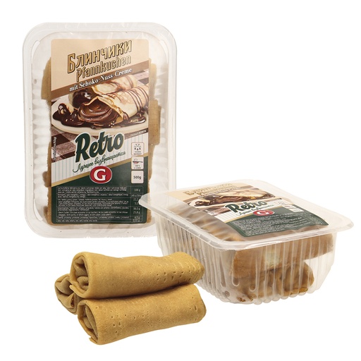 Блинчики с ореховой начинкой, быстро замороженные