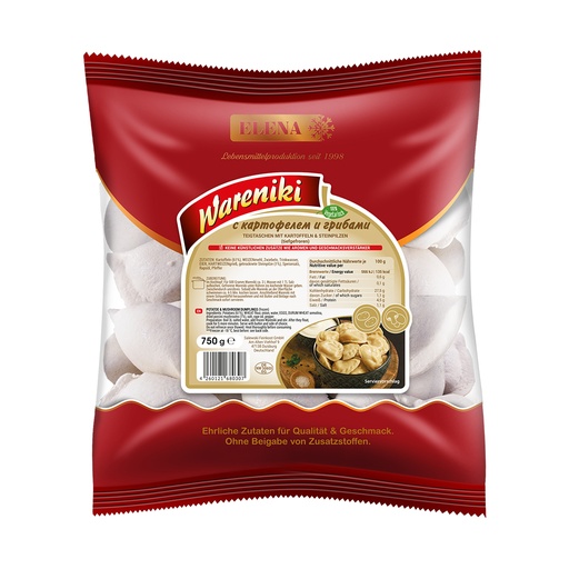 Wareniki - Deegzakjes gevuld met aardappelen en porcini