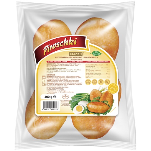 Piroshki gevuld met ei en lente-ui