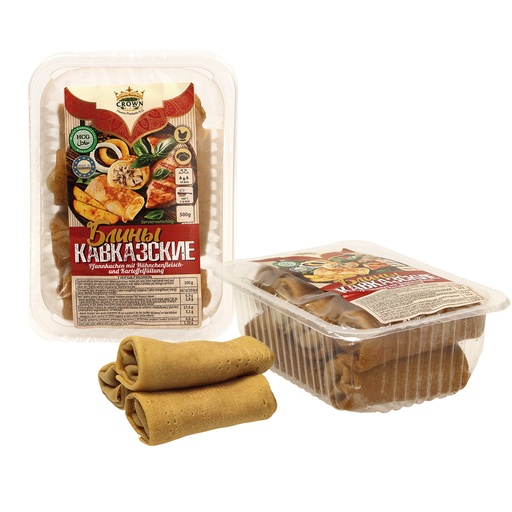 Блинчики с курицей и картофелем, быстро замороженные