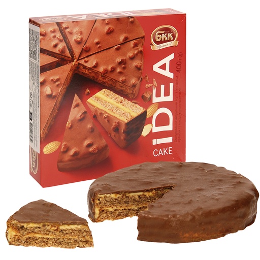 "IDEA" roomtaart met amandelen en zonnebloempitten, in cacao