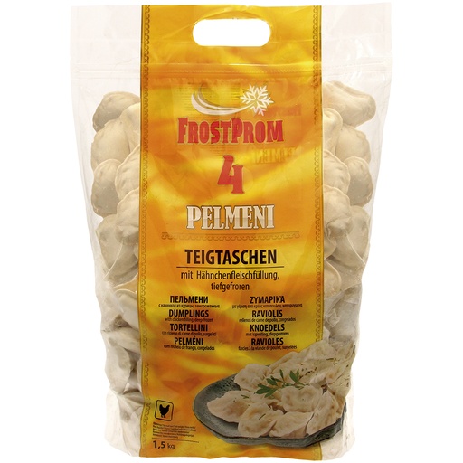 "FrostProm4" deegwaren met 55% kipvleesvulling, diepgevroren
