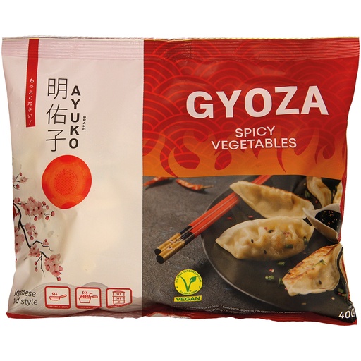 Изделие из теста "Gyoza", с овощной начинкой, пикант, веган