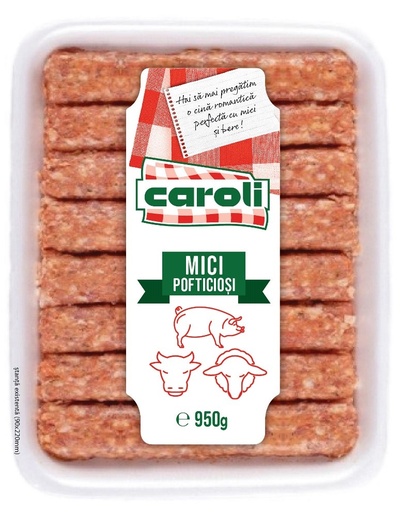 Rolletjes van gehaktbereiding met varkens-, rund- en schapen