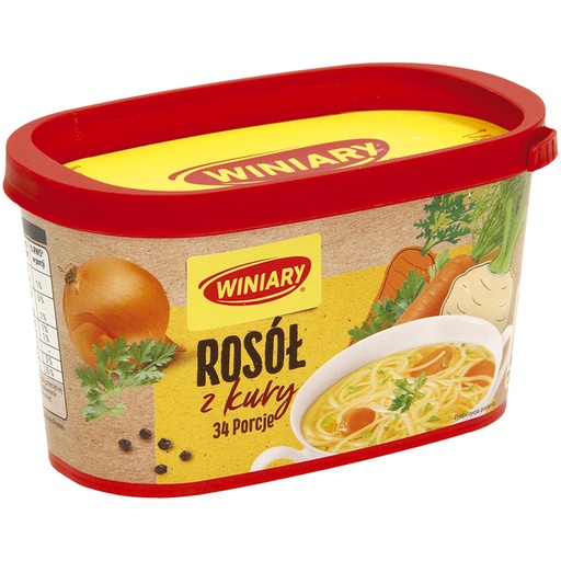 Heldere kip-bouillon "Rosol z kury". Instantproduct.