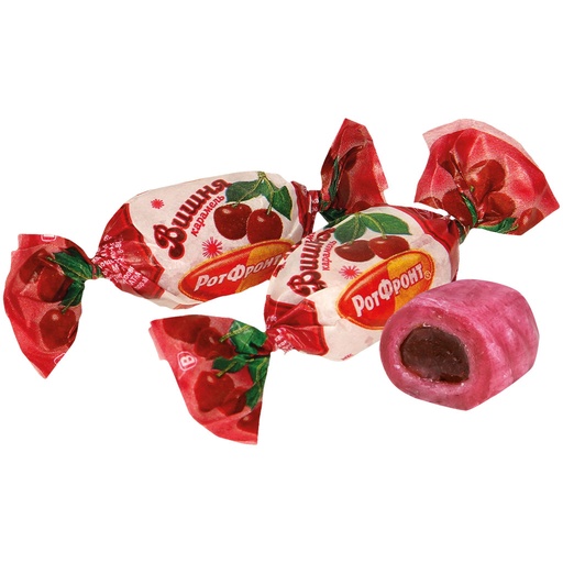 Hartkaramel met 29% fruitvulling met kersensmaak