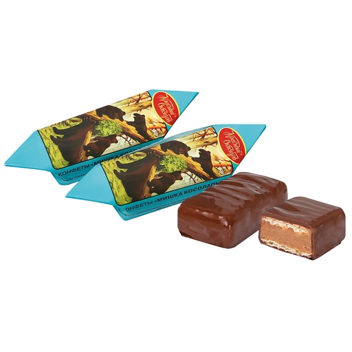 Chocoladesnoep "Mishka kosolapij" met amandelen