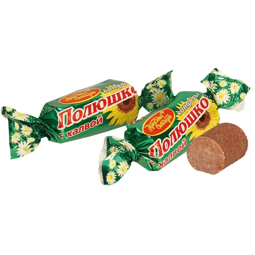 Неглазированные конфеты "Полюшко" с вафельной крошкой, арахисом и подсолнечной халвой