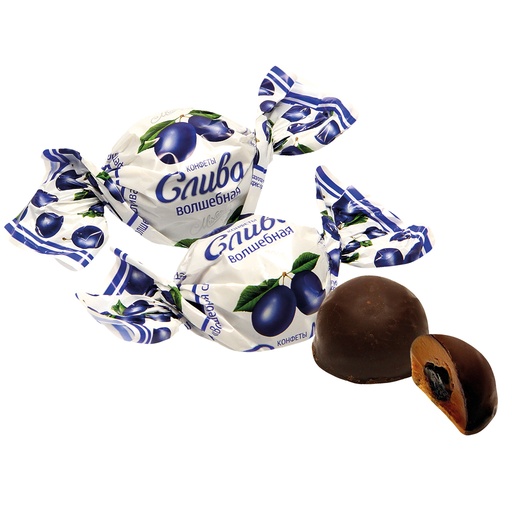Помадная конфета с черносливом в какаосодержащей глазури "Во