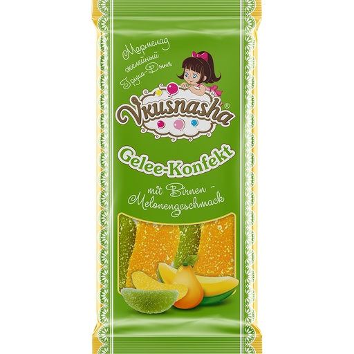 Geleekonfekt "Vkusnasha" met peren-meloensmaak