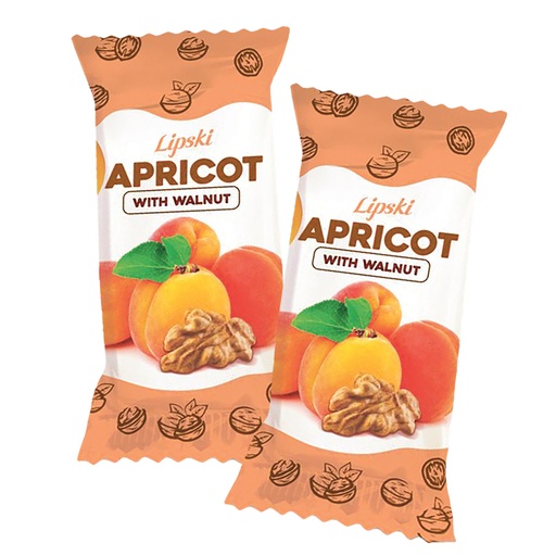 Snoepjes met gedroogde abrikozen en walnoten