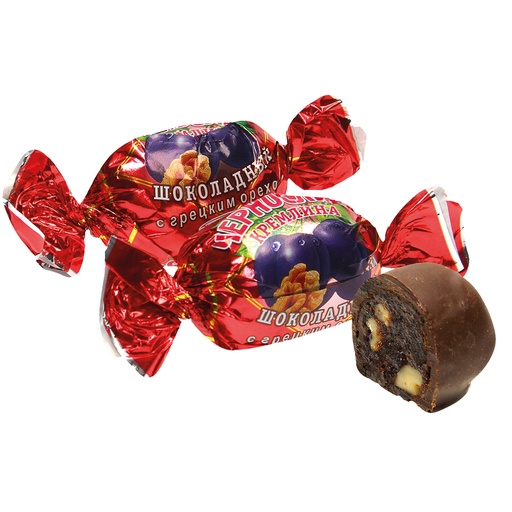 Конфета с ароматизированной начинкой из сливы и грецким орех