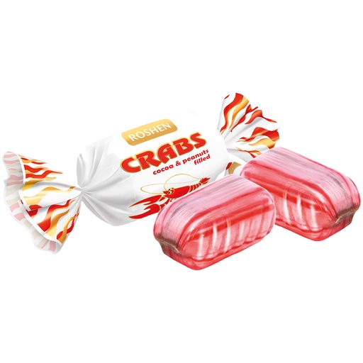 Карамель с какао-арахисовой начинкой "Рачки Рошен"