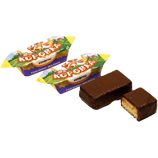 Chocoladesnoep met crèmevulling en gebakkenmelksmaak