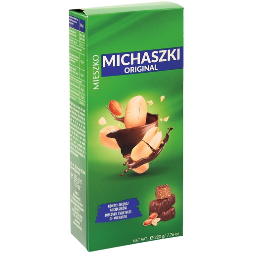 Aromatische pinda snoepjes in chocolade "Michaszki".
