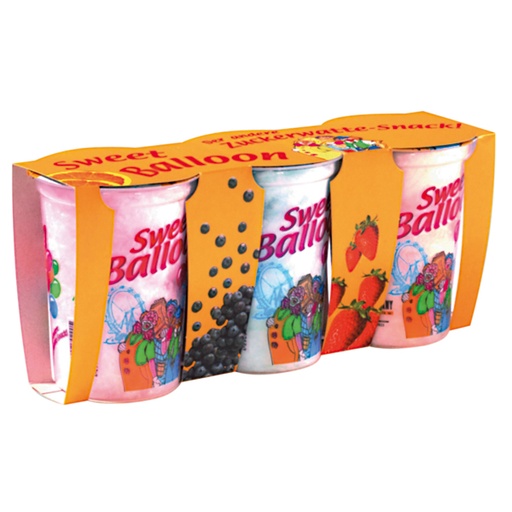 Сахарная вата "Sweet Balloon" 3x20 г (клубника, ваниль, черн