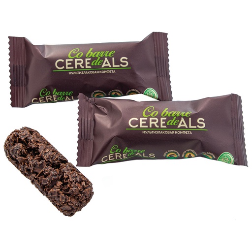 Meervoudige-granen-krokant met cacaobasis coating