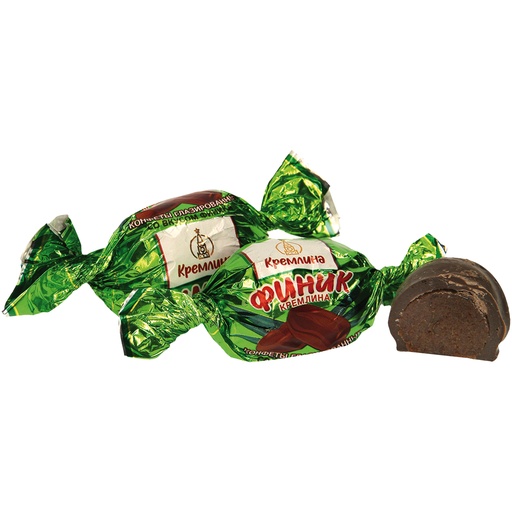 Конфета с начинкой из финика и яблока, в какаосодержащий жир