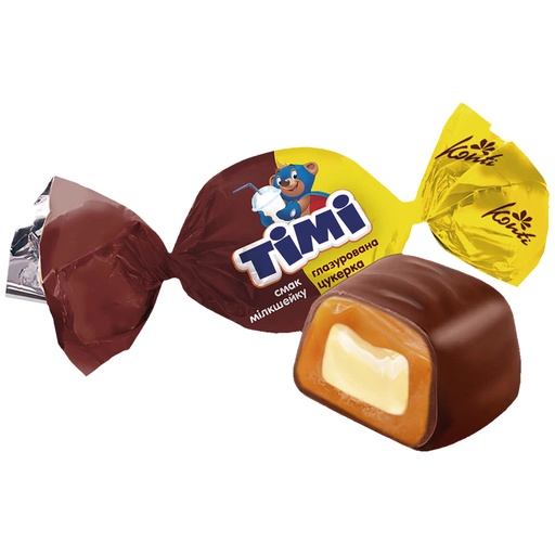 Конфеты "TIMI" с начинкой со вкусом молочного коктейля в как