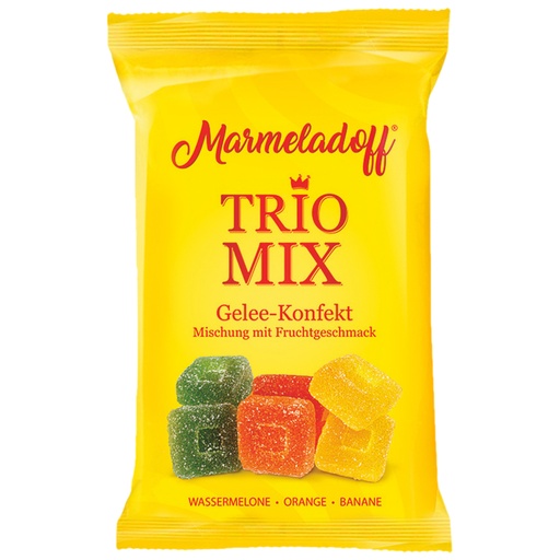 "TRIO MIX" gelei-confituurmix met fruitsmaak (banaan, waterm