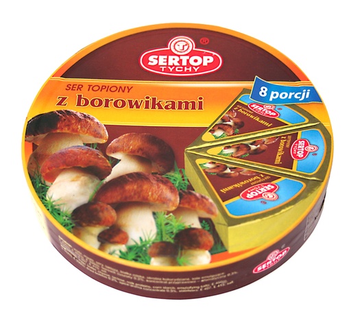 Smeltkaasbereiding met porcini-smaak (60 % vet in droge stof) "Krazek - Smeltkaas met porcini"