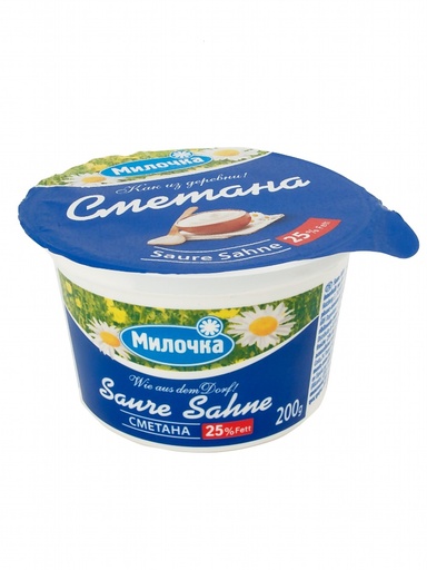 Сметана 25% жирности