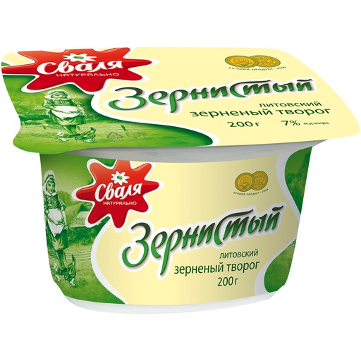 Зерненый творог в сливках