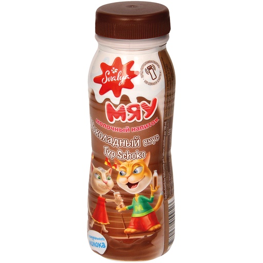 Melkproduct "Mjau" met chocoladesmaak, warmtebehandeld, 2,5%