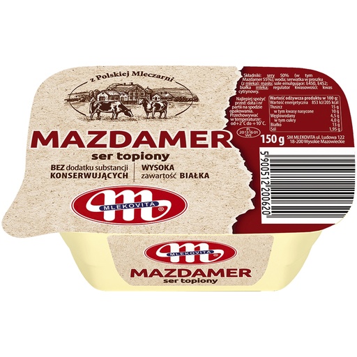 Mazdamer ser topliony smeerbare smeltkaasbereiding, roomniveau