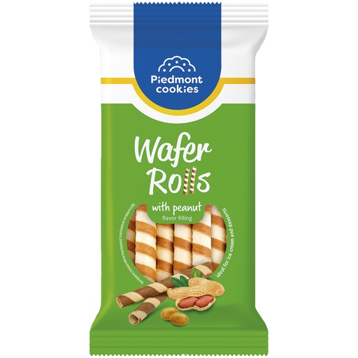 Wafelrolletjes met een pinda-crèmevulling
