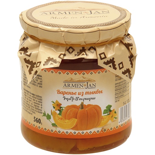 Zoete broodbeleg van pompoenstukjes