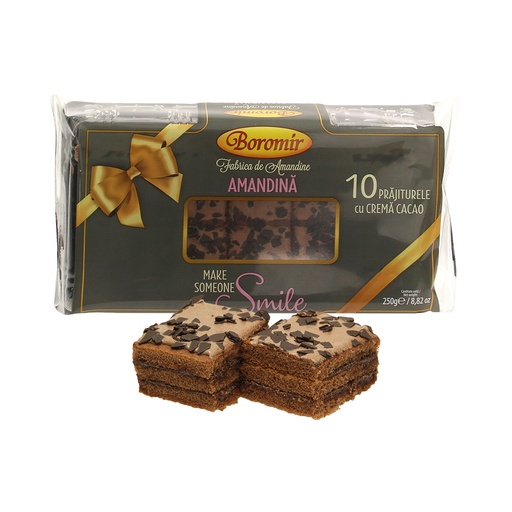 Tортики с 30% кремом со вкусом какао и рома, украшенные 6% х