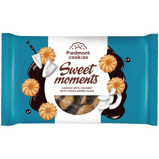 "PIEDMONT COOKIES" Печенье с кокосом и какаосодержащей глазу