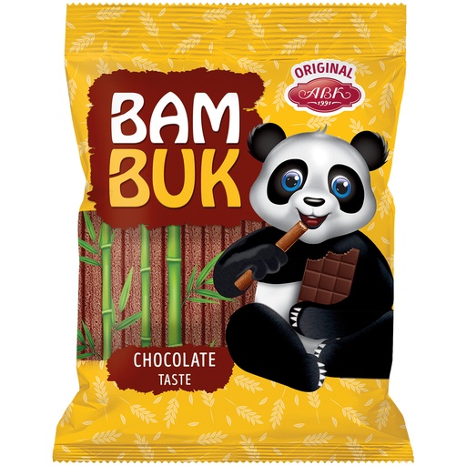"BAM-BUK" Gevulde deegstokken met crèmevulling met chocoladesmaak 60%