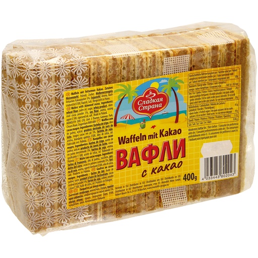 Wafels met magere cacao