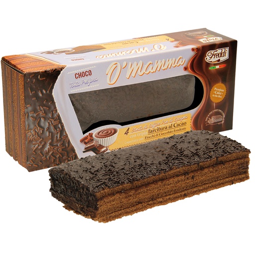 Бисквитный торт "O Mamma - Choco" с начинкой из какао-крема,