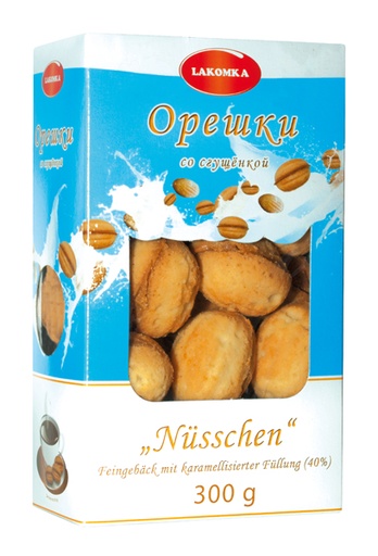 Печенье "Орехи" с карамелизованной начинкой (40%)