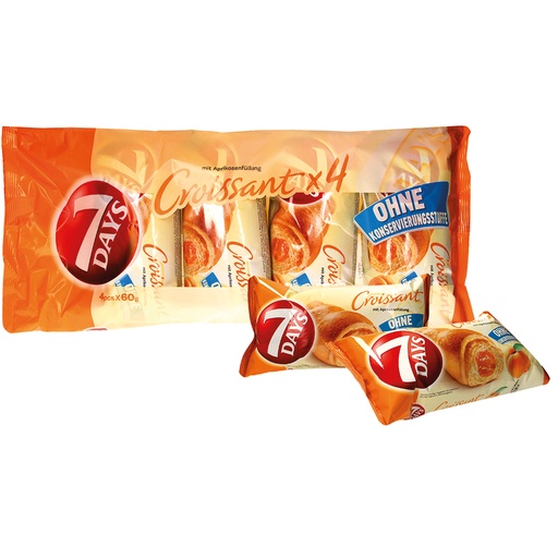 Croissant met abrikozenvulling, 4 x 60g