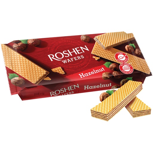 Wafelplank met hazelnootvulling (75%)