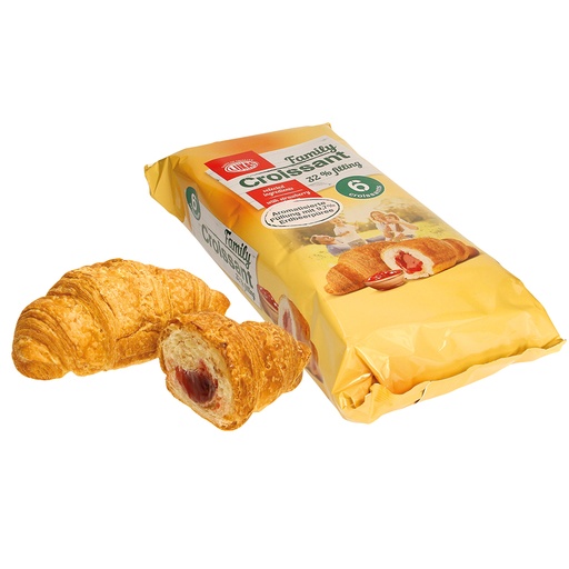 Круассаны с клубничным наполнителем, изделия кондитерские му