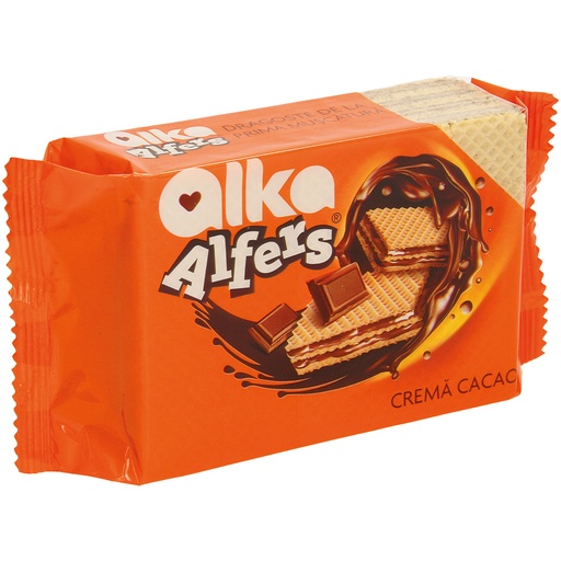 Wafels met cacao-crèmevulling (72%)