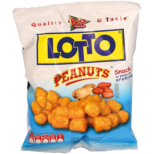 Maïs-knabbelproduct met pinda's