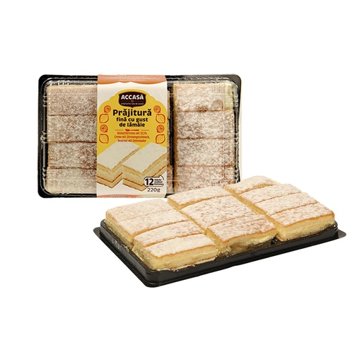 Biscuitgebakjes met 37,5% room met citroensmaak