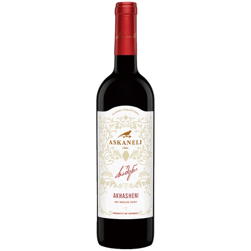 "Akhasheni" вино из Грузии, красное полусладкое 12% алк.