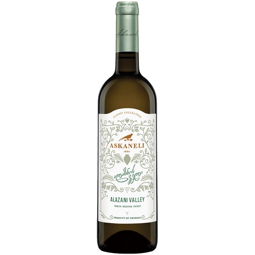 "Alasanskaya Dolina" Грузинское белое полусладкое вино, 12,5