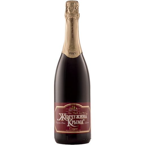 Красное игристое Вино "Жемчужина Крыма", сладкое 12,5% алк.
