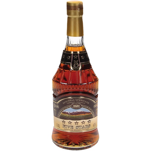 Armeense brandy "Five Stars" 5 jaar oud 40%