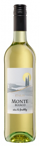 Italiaanse witte wijn "Monte Bianco", zoet en fruitig