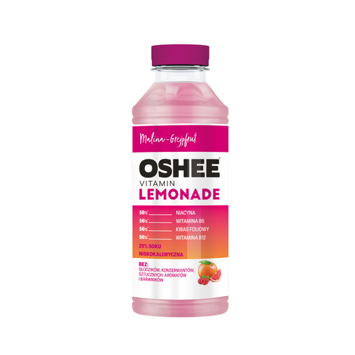 vitamine drink limonade framboos+grepe 555ml oshee