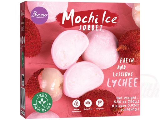 Lychee sorbet "Mochi" ijsdessert, diepgevroren